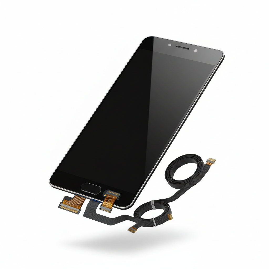 Écran LCD remplacement smartphone vue de côté